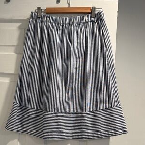 Jcrew Striped Blue and White Women's Skirt